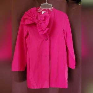Kate Spade New York Dorothy Jacket Sweetheart Pink Big Bow Lined Girl's Size 10